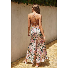 Load image into Gallery viewer, Morning Meadow Lace Up Back Ruffled Maxi Dress