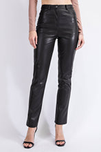 Load image into Gallery viewer, Biker Chic Faux Leather Straight Leg Pants