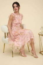 Load image into Gallery viewer, Delicate Delight Summer Floral Tulle Midi Dress