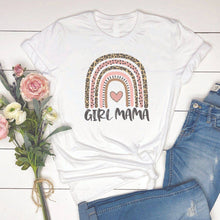 Load image into Gallery viewer, Girl Mama Rainbow Graphic T-Shirt