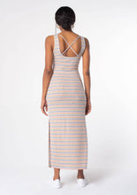 Load image into Gallery viewer, Across the Rainbow Stripes Cross Back Maxi Dress