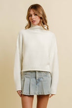 Load image into Gallery viewer, Winter White Chunky Cream Turtleneck Sweater