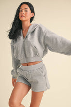 Load image into Gallery viewer, Cozy Era Fleece Crop Full Zip Hoodie