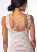 Load image into Gallery viewer, Across the Rainbow Stripes Cross Back Maxi Dress