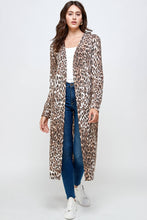 Load image into Gallery viewer, Wild about You Leopard Brushed Long Duster Cardigan (2 colors)
