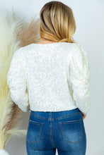 Load image into Gallery viewer, Winter White Wonderland Sequin Bodysuit (Curvy Collection)