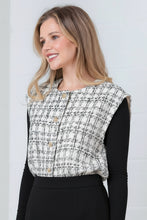 Load image into Gallery viewer, Office Break Oversized Tweed Vest