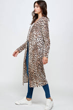 Load image into Gallery viewer, Wild about You Leopard Brushed Long Duster Cardigan (2 colors)