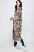 Load image into Gallery viewer, Wild about You Leopard Brushed Long Duster Cardigan (2 colors)