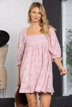 Load image into Gallery viewer, Dusty Rose Pocketed Babydoll Dress