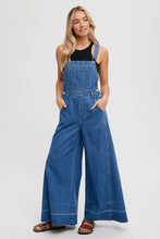 Load image into Gallery viewer, Walking on a Dream Denim Wide Leg Overalls