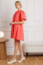 Load image into Gallery viewer, Coral Sunset Bows Babydoll Dress