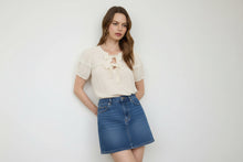 Load image into Gallery viewer, Spring Whispers Scallop Trim Top (Ivory or Navy)
