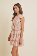 Load image into Gallery viewer, Romantic Ruffles Floral Chiffon Dress (last one M)