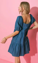 Load image into Gallery viewer, Easy Breezy Babydoll Chambray Dress