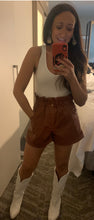Load image into Gallery viewer, Foxy Faux Leather Shorts