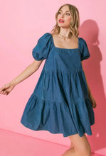 Load image into Gallery viewer, Easy Breezy Babydoll Chambray Dress