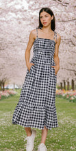 Load image into Gallery viewer, Gingham Navy Nap Dress (last one m)