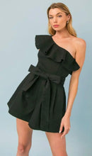 Load image into Gallery viewer, Très Chic Twill One Shoulder Romper