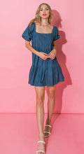 Load image into Gallery viewer, Easy Breezy Babydoll Chambray Dress
