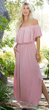 Load image into Gallery viewer, Comfy Pink Pocketed Maxi Dress (Curvy Collection)