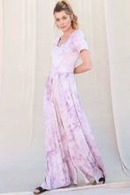 Load image into Gallery viewer, Lilac Splash Tie Dye Wide Leg Jumpsuit