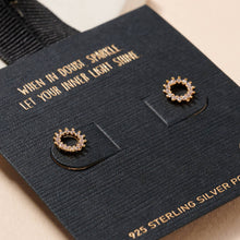 Load image into Gallery viewer, When in Doubt, Sparkle! Pave Gold Dip Stud Earrings