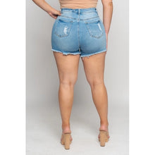 Load image into Gallery viewer, Distressed Denim Stretch Shorts (Sizes 8-14)