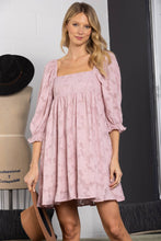 Load image into Gallery viewer, Dusty Rose Pocketed Babydoll Dress