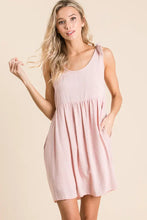 Load image into Gallery viewer, Don't Make Me Blush Babydoll Linen Dress