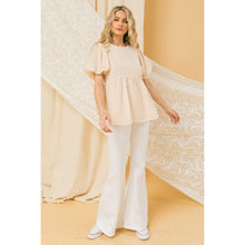 Load image into Gallery viewer, Love & Lace Up Back Detail Babydoll Top