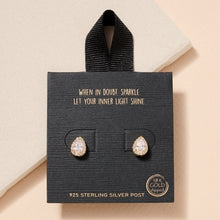 Load image into Gallery viewer, Raindrops are Falling on my Ears Gold Dip Stud Earrings