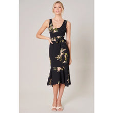 Load image into Gallery viewer, Throw the Bouquet Floral & Flouncy Hem Dress