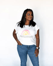 Load image into Gallery viewer, Good Vibes Only Rainbow Tee (Mommy & Me options available)