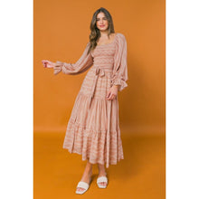 Load image into Gallery viewer, Boho Blush Midi Dress