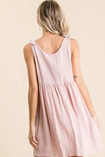 Load image into Gallery viewer, Don't Make Me Blush Babydoll Linen Dress