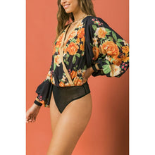 Load image into Gallery viewer, Fallin' For You Floral Bodysuit