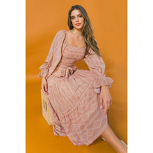 Load image into Gallery viewer, Boho Blush Midi Dress