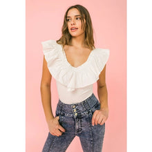 Load image into Gallery viewer, Poppin' in Poplin Ruffles Bodysuit