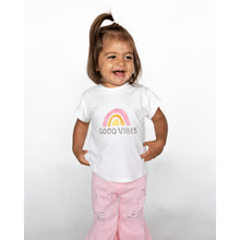 Load image into Gallery viewer, Good Vibes Only Rainbow Tee (kids)