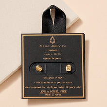 Load image into Gallery viewer, Raindrops are Falling on my Ears Gold Dip Stud Earrings
