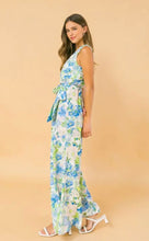 Load image into Gallery viewer, Bushels of Blue Wide Leg Jumpsuit (last one large)