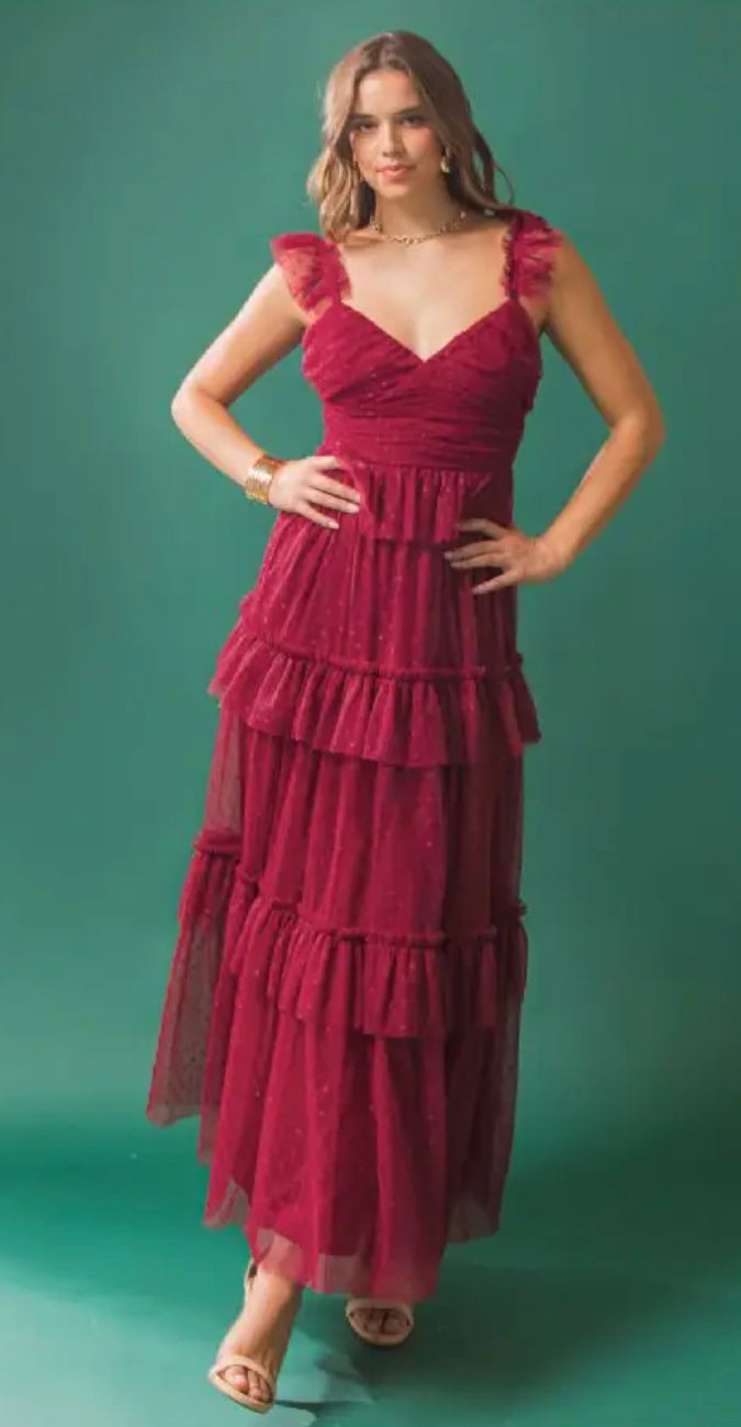 Like a Fine Wine Merlot Maxi Dress L