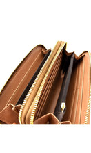 Load image into Gallery viewer, Sleek Saffiano Double Zip Clutch Wallet
