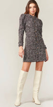 Load image into Gallery viewer, Adelyn Rae “Dawn” Tailored Tweed Metallic Thread Dress