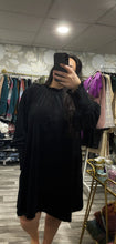 Load image into Gallery viewer, Elegant in Velour Swing Dress (Curvy Collection)