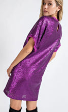 Load image into Gallery viewer, Mystical Magenta Matte Sequin Dress