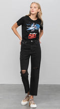 Load image into Gallery viewer, Rocker Chic Ripped Crop Raw Hem Straight Jeans