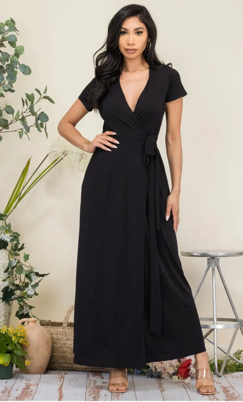 fitted lace wedding dress Siren Maxi Dress Black / S main image 1