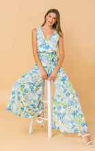 Load image into Gallery viewer, Bushels of Blue Wide Leg Jumpsuit (last one large)